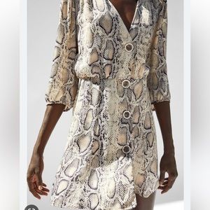 Zara snake print dress